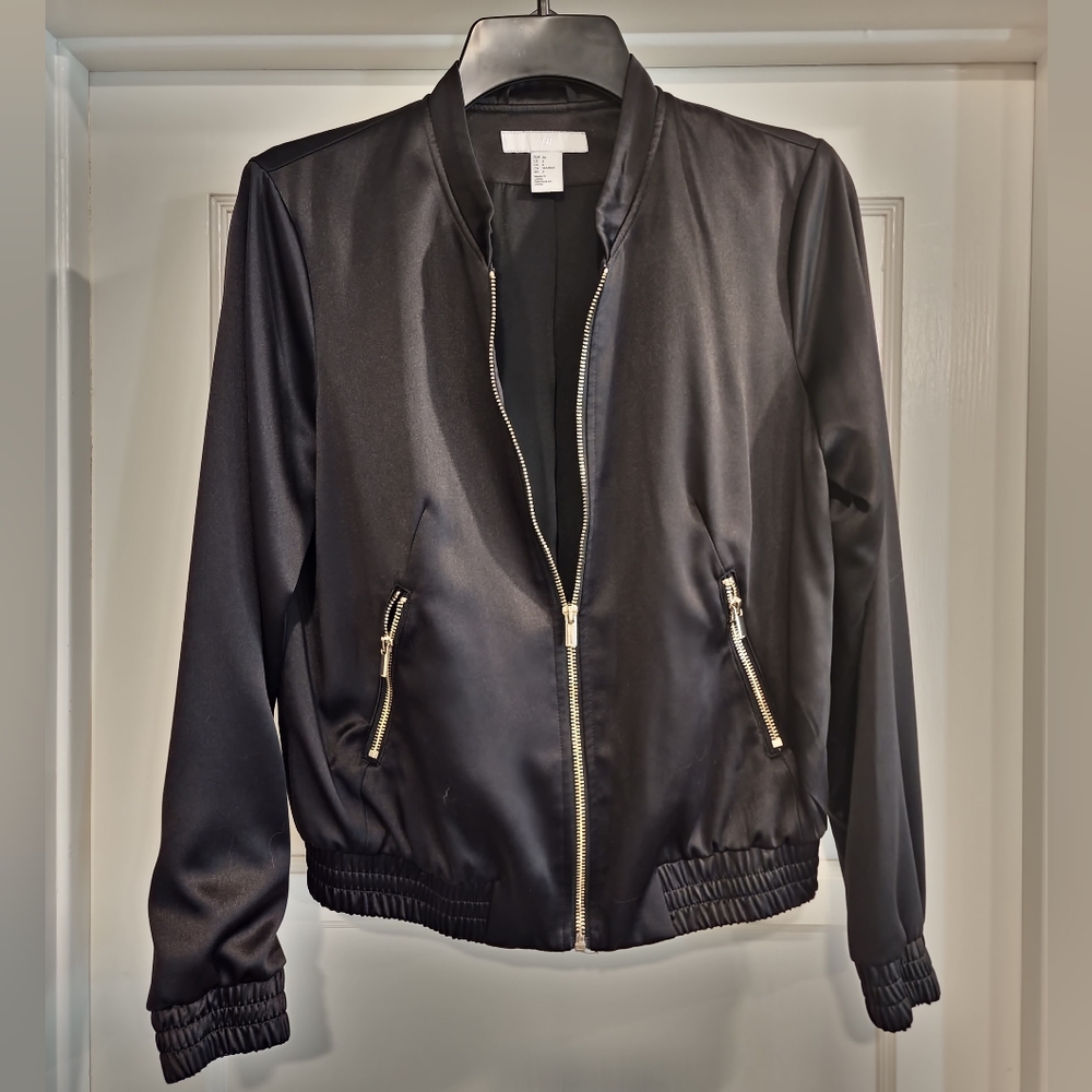 H&M Shein Black Jacket Sweater With Gold Accent - Picture 1 of 2